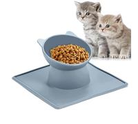 Générique Cat Bowl - 9.06x9.06x4.53inches Raised Cats Food Bowls, Elevated Kitten Plates, Anti Vomiting Orthopedic Kitten Feeding Mugs, for Indoor Cats, Non Slip Cat Dish for Puppy Pet Accessories
