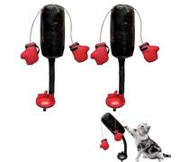 Générique Cat Boxing Toy,Interactive Kitten Toys Punching Bag with Dangling Boxing Gloves,Hanging Kitten Exercise Toy for Play & Training (2PCS)