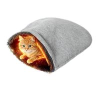 Générique Cat Cave Bed - Soft Portable Foldable Self Warming Washable | Small Cat Nest Dog Bed For Home Office Apartment Living Room, Bedroom Bedside Desk Travel Winter Fall