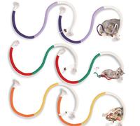 Générique Cat Chew Rope, Gall Fruit-Infused Organic Cotton Chew Rope Toys for Cats, Safe Teeth Cleaning Toy with Refillable Natural Gall Fruit (6PCS)