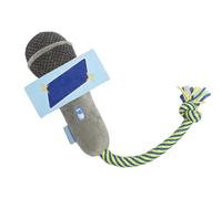 Générique Cat Chew Toy, Microphone Catnip Plush, 7.09x4.33in Portable Tug Design, Soft Teether Material, Interactive Kitten Sound Bell Rope for Indoor, Outdoor, Apartment, Pet Play