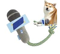 Générique Cat Chew Toy, Microphone Catnip Plush Rope, Sound Bell Teether Toy for Tugging Tossing Biting, Perfect for Travel, Home, Apartment, Indoor, Outdoor, Play, Boredom, (Plush/PP Cotton)