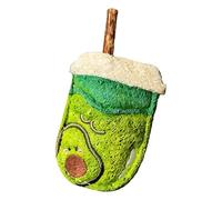 Générique Cat Chew Toy Milk Tea Cup Shaped Funny Loofah Companion Natural Loofah Cat Toy Silvervine Rattan Chew Catnip Interactive Toys for Indoor Cats Kittens Pet Play