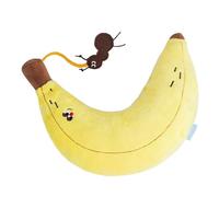 Générique Cat Chew Toys, Stuffed Banana Teething Toy, 10.63x9.45x3.15in Soft Bite-Resistant Plush Doll, Durable Interactive Design, for Cats, Kittens, Puppies, Biting, Playing, Relaxing