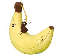 Générique Cat Chew Toys, Stuffed Cat Banana Teething Toy, Soft Dog Dolls, Bite-Resistant Puppy Plush, Entertainment & Playtime, Comfortable & Soft Texture, Safe for Teeth, 10.63x9.45x3.15in