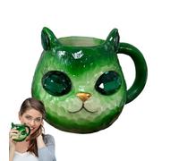 Générique Cat Coffee Mug - Cat Mug | Crystal Cats Face Coffee Mugs | Crystal Côffee Mugs Tea Cup | Cute Animal Drinking Bottle Home Decor for Hot Cold Birthday