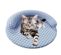 Générique Cat Cooling Mat, Couch Blanket Pad, Non-Slip Washable Cooling Bed Cushion with 17.71x23.62Inches Size, Pet Rest Mats for Indoor Outdoor Cage Car Sofa Crate Use + Blue Gray