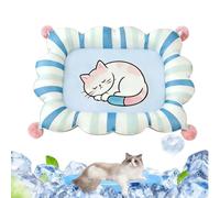 Générique Cat Cooling Mat - Cute Sleeping Cushion with Breathable Self | Soft Washable Pet Rest Pad, Summer Comfort Bedding | Cooling Pet Mat for Cats Dogs Kittens Puppies Indoor Outdoor Use
