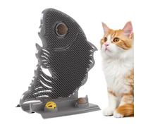 Générique Cat Corner Brush - PP Wall Groomer | Fish Shape Scratching Toy