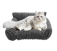 Générique Cat Couch, Plush Pet Couch, 19.69x15.75x7.87 inches Elevated Cozy Sofa, Soft Supportive Cushion, Pets Bed for Car, Bedroom, Apartment, Travel, Patio, Indoors, Outdoors Use