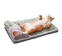 Générique Cat Cushion - 60x40cm Machine Washable Plush Pet Mat | Anti Slip Dog Pad, Warm Back Support Bed for Travel Shelter Balcony RV Kennel and Floor Use