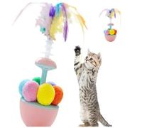 Générique Cat de Balle de Plumes, Boule de Plume pour Chats | Balance Swing Ball | Feather Kitten Interactive Auto-Play Enrichment Ennuid Bored Relief Toys for Cat Pet