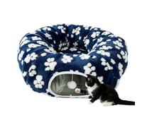 Générique Cat Donut Bed - Foldable Tunnel Nest | Soft Velvet Pet Hideaway