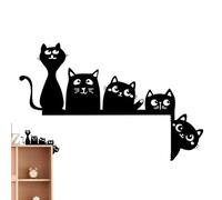Générique Cat Door Corner Decor | 20x20cm Front Door Decor - Excellent Materials Handcrafted Decors Sign Halloween Black Suitable Present Cat Funny Long-Lasting Rust-Resistant for Window