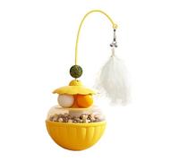 Générique Cat Enrichment Treat Toy - Kitten Wobble Catnip Dispenser, Interactive Teasing Ball, Puzzle Food Feeder | Slow Eating Mechanism for Training Daily Stress Relief Entertainment