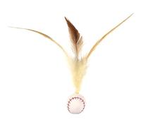 Générique Cat Feather Ball Toy, Bouncing Interactive Pet Toy, Durable Chew Ball, Engaging Playtime Activity, Healthy Exercise and Bonding for Kittens, Cats, Small Dogs