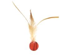 Générique Cat Feather Ball Toy, Bouncing Interactive Pet Toy, Durable Chew Ball, Engaging Playtime Activity, Healthy Exercise and Bonding for Kittens, Cats, Small Dogs