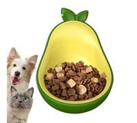 Générique Cat Feeding Bowls, Avocado Shape Small Cat Bowl, High-Legged Kitten Feeder, Ideal for Eating and Drinking, Multi-Pet Use, Travel, Vacation, Outdoor, Home and Apartment, 1 Piece