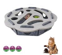 Générique Cat Felt Maze Box Cat Toys, Cat Scratch Enrichment Box, Interactive Toy for Indoor Cats, Pet Maze and Boxes Game, Stimulate Kittern Energy and Instincts (Lace Gray)