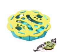 Générique Cat Felt Maze Box Cat Toys, Purrmaze Interactive Cats Box, Interactive Nail File Scratch Maze Toy with Bell, Cats Entertainment Boxs (Yellow-B)