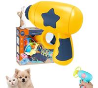 Générique Cat Fetch Toy Disc Launcher - Interactive Flying Disc Toy for Indoor Cats and Small Dogs Battery-Free Pet Exercise & Chase Toy (Yellow)