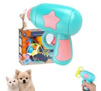 Générique Cat Fetch Toy Disc Launcher - Interactive Flying Disc Toy for Indoor Cats and Small Dogs Battery-Free Pet Exercise & Chase Toy (Blue)