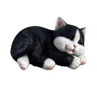 Générique Cat Figurine, Cute Resin Statue, Sleeping Cat Sculpture