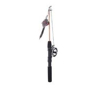 Générique Cat Fishing Pole Toy - 2-Section Telescopic Wand | Realistic Interactive Cat Teaser Durable Lightweight Training Game for Kitten Indoor Play Engaging Exercise Pet Toy Accessories