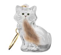Générique Cat Hair Keychains, Cats Hair Storage Box Pendants, 1.57x3.15 inches Animal Memorial Souvenir, Personal Accessory for Women Boys Girls Youth Teens, Color Transparent and Easy to Install