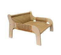 Générique Cat Hammock - Summer Cat Sofa Bed Hammock | Raised Cooling Lounge Chair | Breathable Scratch Bar, Cooling Mat, Pet Sofa for Cats Dogs, Scratch-Resistant No Debris Easy Clean