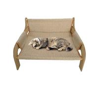 Générique Cat Hammock - Summer Cat Sofa Bed Hammock | Raised Cooling Lounge Chair | Breathable Scratch Bar, Cooling Mat, Pet Sofa for Cats Dogs, Scratch-Resistant No Debris Easy Clean