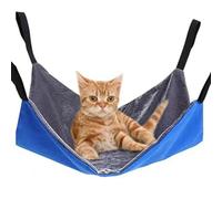 Générique Cat Hammock with Adjustable Straps, Soft Double-Sided Kitten Bed, Cage Hanging Accessory, Comfortable Rest Pad for Rabbits, Ferrets, Puppies, and Small Pets, 15.75x15.75 inches