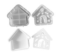 Générique Cat House Moule de bougie - Moule de bougies de maison - Ornement créatif mignon outil d'artisanat pour le salon de classe