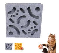 Générique Cat Intelligence Maze Box, 2025 New Cat Intelligence Maze Box, Interactive Cats Puzzle Toy with Bell, Multifunctional Interactive Cats Puzzle Toy, for Small and Medium Pets (Gray,S)