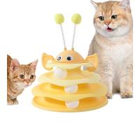Générique Cat Interactive Toys - Tower Teaser Game, Multi-Layer Rolling Ball Track, Indoor Kitten Play Toy, Enrichment Activity, Pet Exercise Toy for Home, Playtime, Training, 9.45 inches