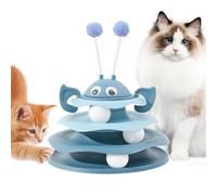 Générique Cat Interactive Toys - Tower Teaser Game, Multi-Layer Rolling Ball Track, Indoor Kitten Play Toy, Enrichment Activity, Pet Exercise Toy for Home, Playtime, Training, 9.45 inches