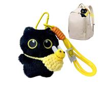 Générique Cat Keychain Plush | 10cm Cute Hangable Pendant Soft Stuffed Toy | Handcrafted Plush Keychain Party for Friends Family Women Men | Car Room Home Accessories Collectible Mini Ṕlush Charm