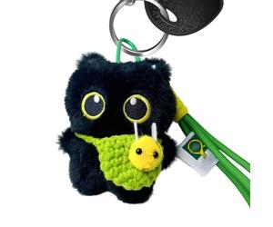 Générique Cat Keychain Plush | 10cm Cute Hangable Pendant Soft Stuffed Toy | Handcrafted Plush Keychain Party for Friends Family Women Men | Car Room Home Accessories Collectible Mini Ṕlush Charm