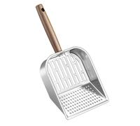 Générique Cat Litter Scoop - Kitten Poop Shovel with Wooden Handle | Deep Pet Litter Shovel, Slotted Kitty Scoop for Apartment Living Room Veterinary Indoor Outdoor Home Dormitory Multi-Pet Household