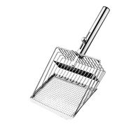 Générique Cat Litter Scoop, Metal Kitten Tray Shovels, 10.83x5.12in Portable Ergonomic Handles, Heavy Duty Non Stick Mesh, Kitten Poop Sifter for Indoor, Outdoor, Pet Use