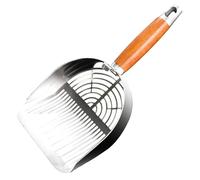 Générique Cat Litter Scoop, Scoop Pooper, Wooden Handle Easy Clean Lightweight Build Compact Size Comfortable Hold Fast Sifting, Kitten Sifting Tool for Indoor, Outdoor 11.22 inches