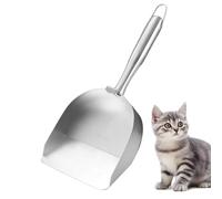 Générique Cat Litter Scoop, Stainless Steel Cat Scooper for Litter Box, 32.5x13.5x4cm Ergonomic Handle, Hollow Metal Sifting Shovel for Pet Waste Cleaning, Non Stick Heavy Duty Poop Scoop