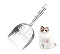 Générique Cat Litter Scoop, Stainless Steel Cat Scooper for Litter Box, 32.5x13.5x4cm Ergonomic Handle, Hollow Metal Sifting Shovel for Pet Waste Cleaning, Non Stick Heavy Duty Poop Scoop