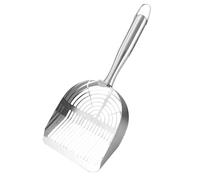 Générique Cat Litter Scoop, Stainless Steel Scooper for Litter Box, Ergonomic Grip, Hollow Sand Sifter, Easy Cleaning, Perfect for Kittens, Cats, Pet Accessories, 12.8x5.31x1.57 inches