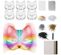Générique Cat Masque Kit, Masque Making, 7.48x6.69 Inches Accessory Set with Mesh Sheets, Costume Elements, Stylish Customization, Masquerade Kits for Party, Cosplay Events, Women and Men
