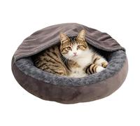Générique Cat Nest | Donut Calming Dog Bed | Round Coved Warm Donut Pet Supplies for Kitten Outdoor Calming Puppy Sleeping Animal Travel Winter