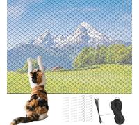 Générique Cat Netting - Rail Safety Fence Protector for Pets, Strong Tear-Resistant Mesh with Easy Installation, Kitten Safe Net for Outdoor Deck, Staircase, Garden, Patio, Apartment, Window, Balcony