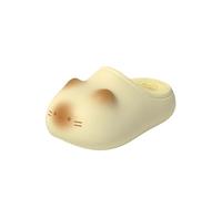 Générique Cat Paw Print Shoe, Cat Paws Footprints Plush Fleece Height Increase Slippers for Girls, Paw Fluffy EVA House Slippers