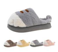 Générique Cat Paws Slippers, Funny Cute Fluffy Fuzzy Slippers Women, Women Indoor and Outdoor (Gray,40)