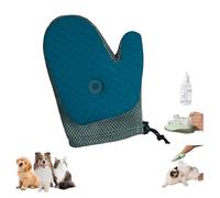 Générique Cat Petting Gloves, Pet Hair Removal Gloves, Massage BrushGloves, Grooming Mist Glove for Pets, 3-in-1 Reusable Grooming Tool for Dogsand Couch, Clothing (Blue)